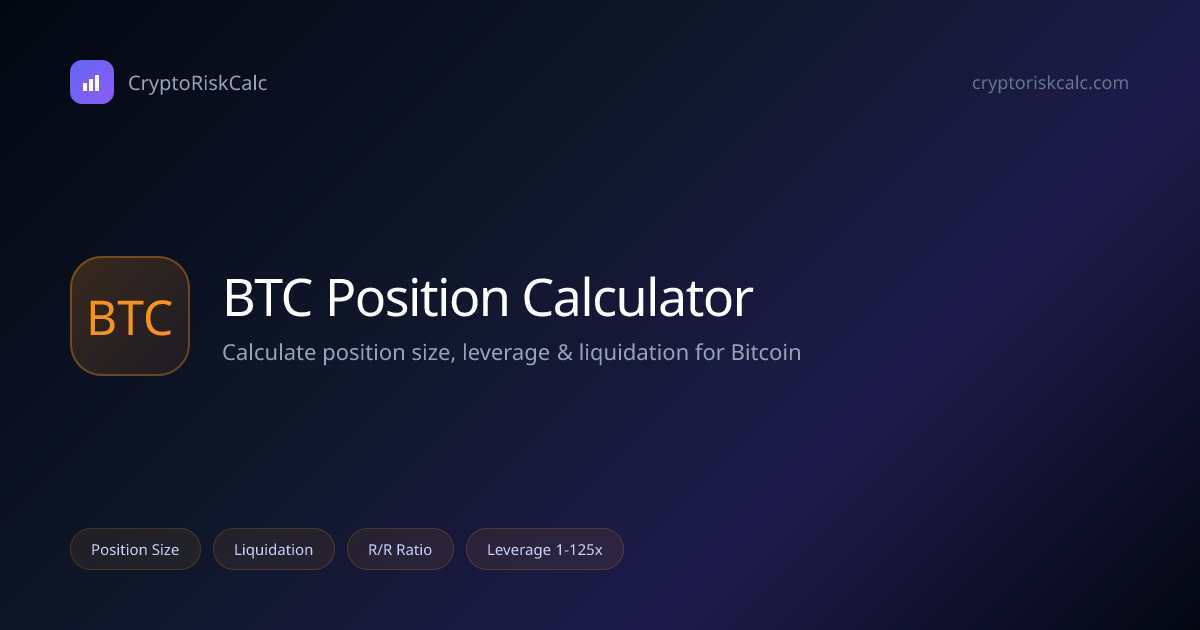 BTC Calculator - Free Bitcoin Position Size & Risk Calculator ...