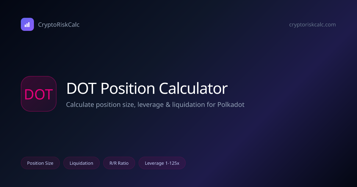 Polkadot (DOT) Position Size Calculator - Free Tool | CryptoRiskCalc